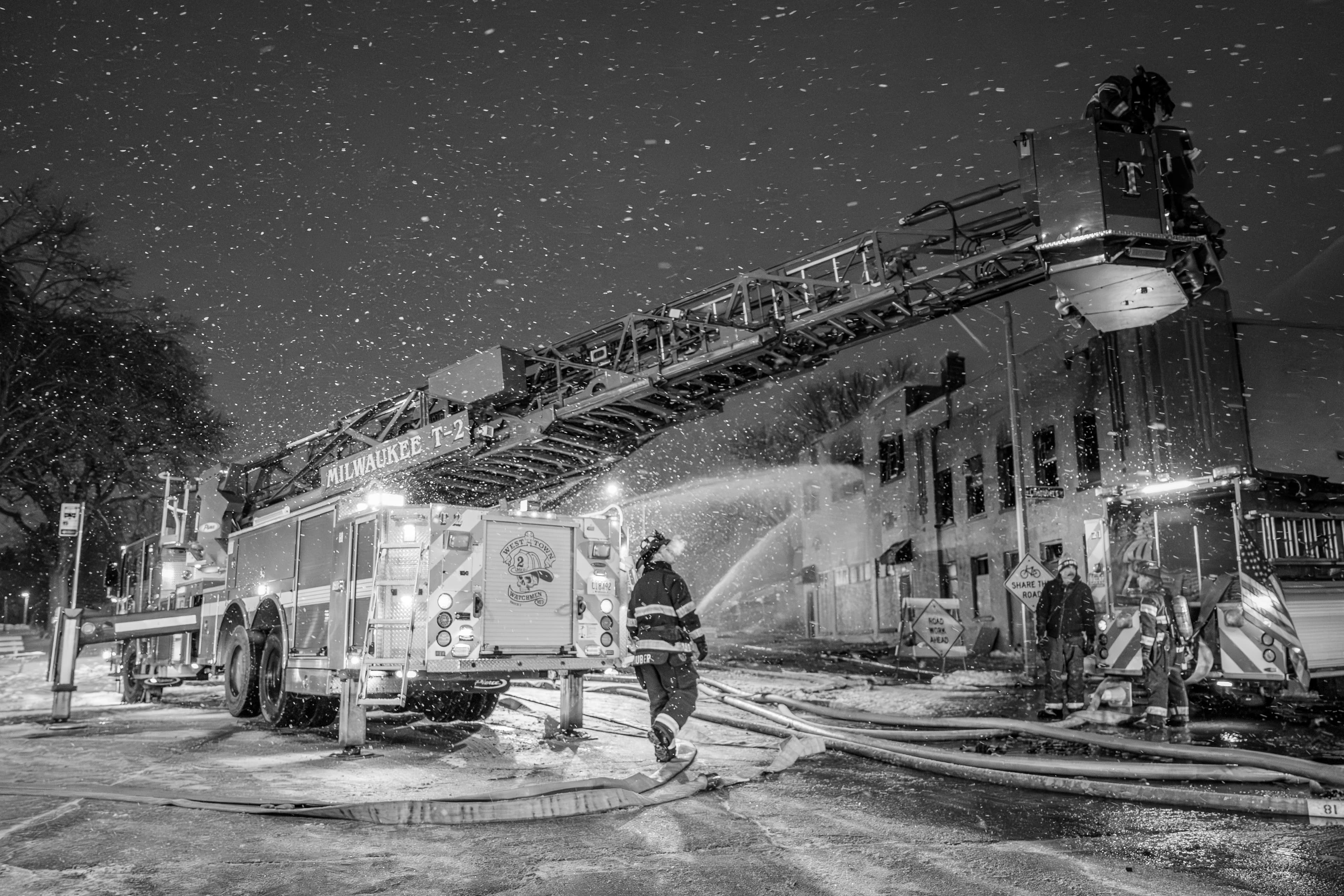 Milwaukee fire department in action