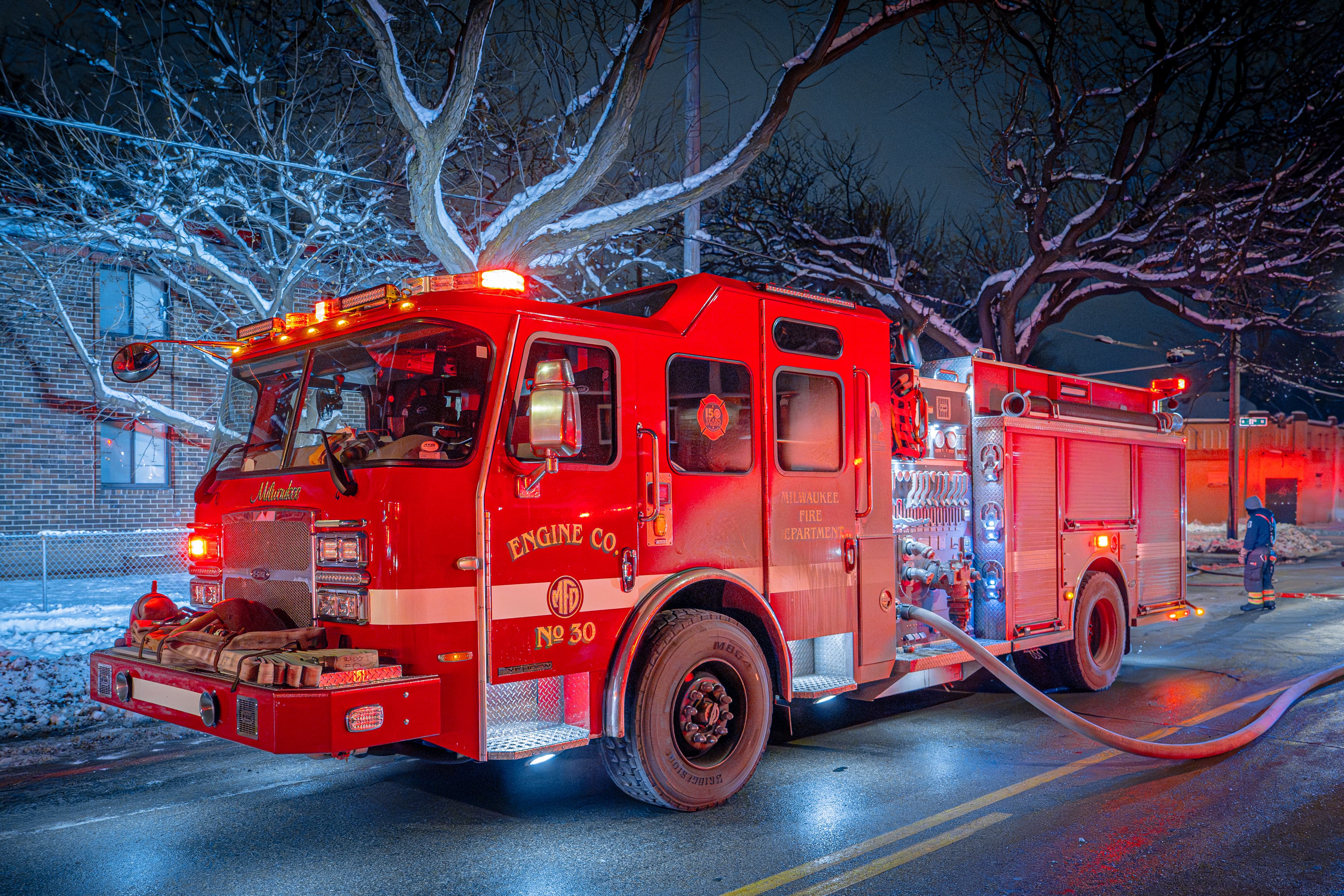 Milwaukee fire apparatus and crew